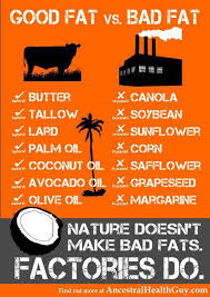 image of a chart of good fats bad fats linked to emotions